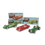 Corgi Toys Racing Cars, 152 B.R.M Formula 1 Grand Prix Racing Car, dark green body, RN7, 150 Vanwall