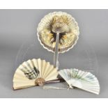 An Edwardian Bone and silk Advertising fan, for Formosa Oolong Tea, the obverse decorated with