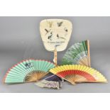 A rare Pan American World Airways fixed leaf fan, paper leaf and bamboo stick, obverse with