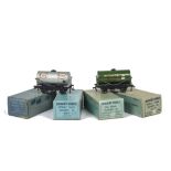Early Post-War boxed Hornby Dublo 00 Gauge 3-Rail buff Esso and other Tank Wagons, buff Esso (4.48