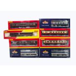 Hornby (China) and Bachmann 00 Gauge various BR Coaches, Hornby Hawksworth maroon (3), Maunsell