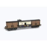 An Elettren O Gauge CIWL Fourgon/Container Wagon, with central van in blue/cream livery as no