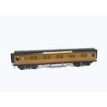 An Exley O Gauge Type K6 LNER 1st class Sleeping Car, in LNER 'teak-brown' finish as no 6464 with