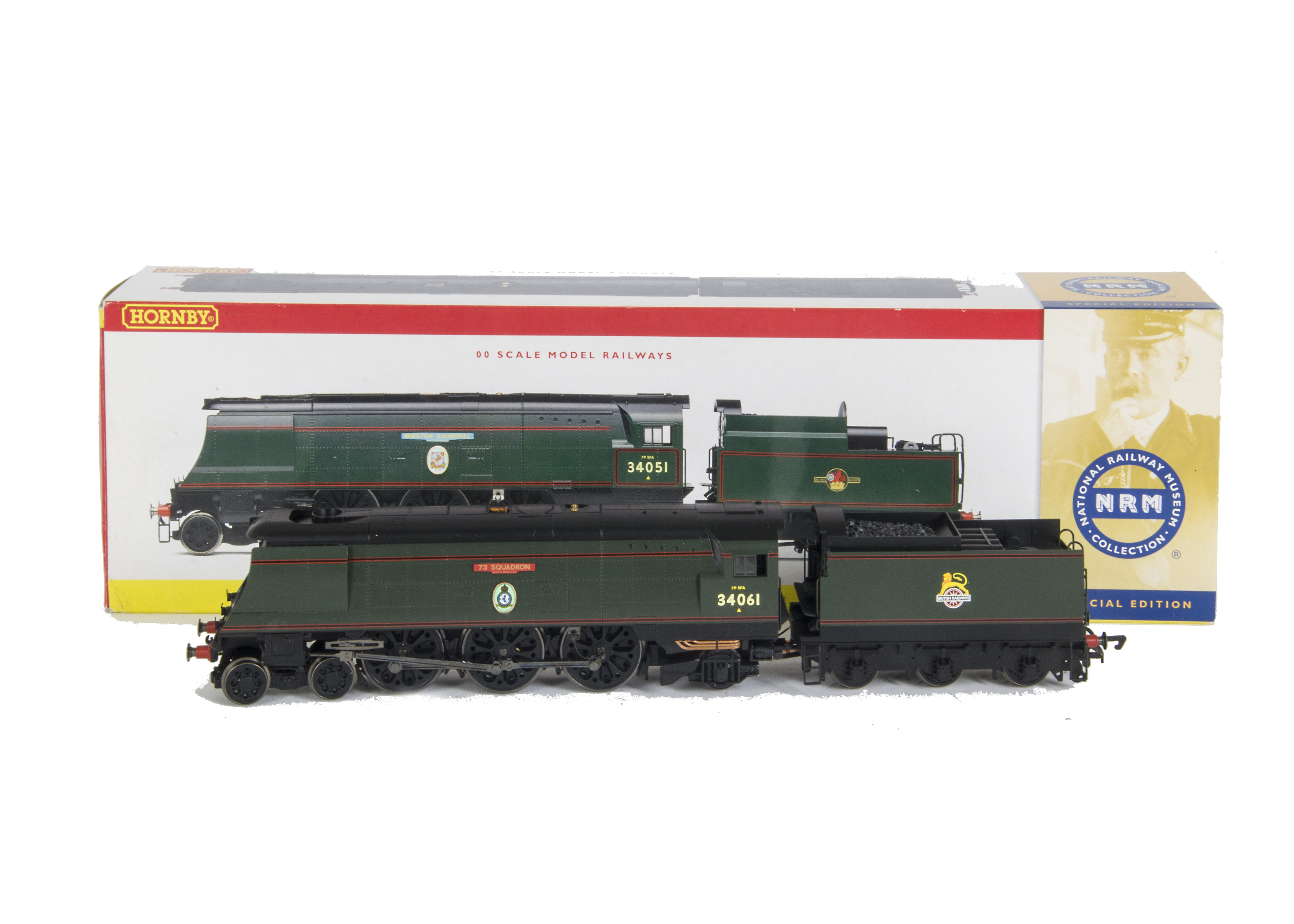 Hornby (China) OO Gauge Battle of Britain Class Locomotives and Tenders, R2385 34051 'Winston