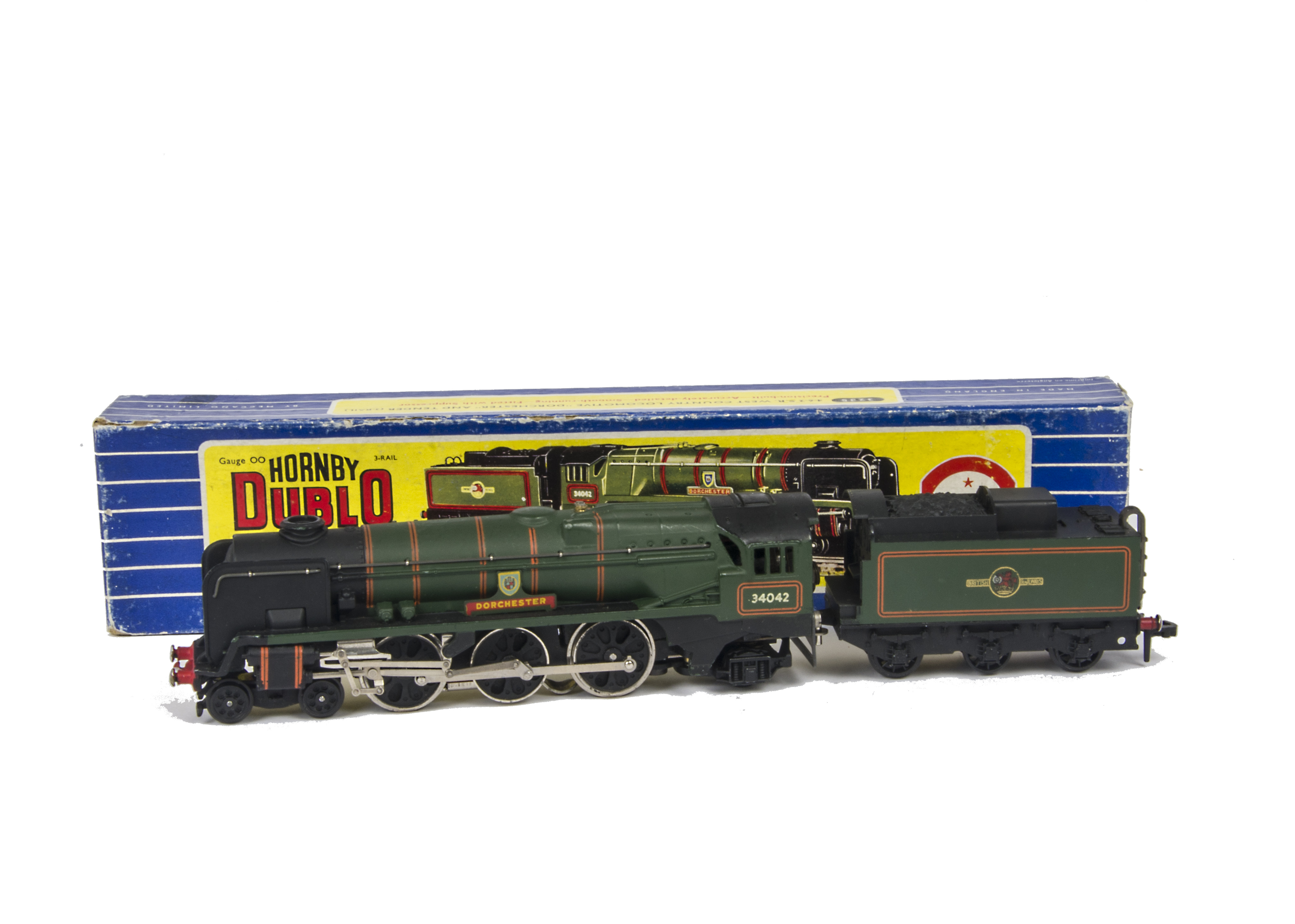 Late issue Hornby Dublo 00 Gauge 3-Rail 3235 West Country Class 'Dorchester' Locomotive and