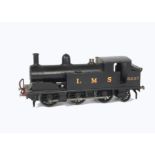 A Leeds (LMC) O Gauge 3-rail LMS Freelance 0-6-2T Locomotive, in LMS plain black as no 6537, with