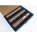 An ACE Trains O Gauge C1 3-car Coach Set, in Caledonian Railway cherry red/ivory, comprising all-