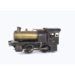 A Bing O Gauge Live Steam 'Power' Locomotive Only, with single cylinder in cab and geared drive,