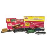 Hornby Dublo 00 Gauge 2-Rail Locomotives Rolling Stock and Accessories, green 0-6-0T and three