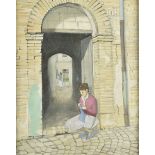 Christopher Compton Hall, English School, 20th Century oil on board, Recanati, signed and dated