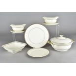 An extensive Bavarian dinner service, with gold rim to cream ground (two boxes)