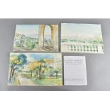 Alfred Gaspart 1900-1993 French School, three watercolour sketches, landscapes, one titled 'Lac de