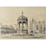 Frank Brangwyn, etching, The Potteries, signed to border, 23 cm x 13 cm together with a print of