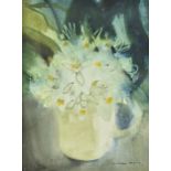 Leslie Main, Scottish School, watercolour, flowers in a cup, signed lower right, dated 1994, framed,