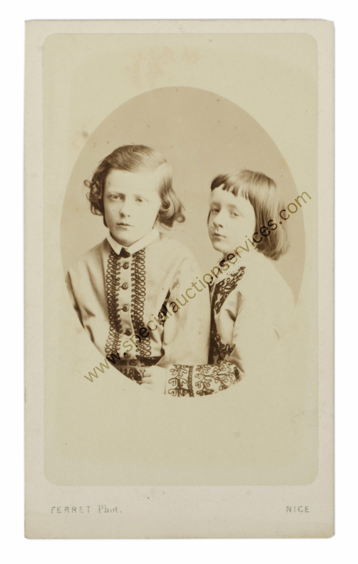 Cartes de Visite Portraits - Siblings, mainly UK photographers, young brothers (8), young brothers - Image 2 of 3