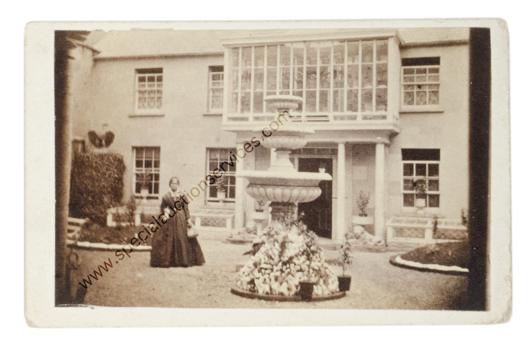 Cartes de Visite Portraits - Taken Outside, ladies, in gardens, orangeries, on Worcestershire - Image 3 of 4