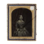 Ambrotype Portraits of Ladies, quarter-plate - lady in muff (1), with book (1), elderly (3), young