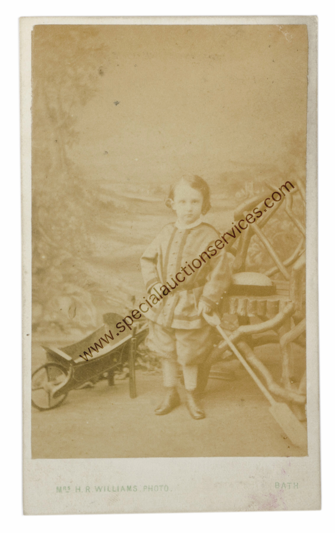 Cartes de Visite Portraits - Mrs H R Williams 35 Milsom Street Bath, sitters including little boys - Image 2 of 3