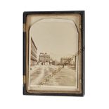 Union Cases Improved Patent Union Case', sixth-plate, possibly Smith, carte de visite of London view