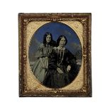 Ambrotype Portraits of Mothers and Children, various sizes, two tinted, F, one cracked (5)