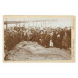 Cabinet Cards -Various Portraits, unusual groups - Dartmoor hikers with prison guards behind (?) (