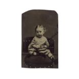 Tintypes, various sizes, children and young people, alone and in groups, F-G (35)