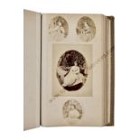 A Quarto Family Album of Photographs, brown leather, gilt, albumen prints, Scottish family, mostly