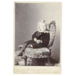 Cabinet Card Portraits - Children, some in pairs, groups or with parents - attrib. Frederick