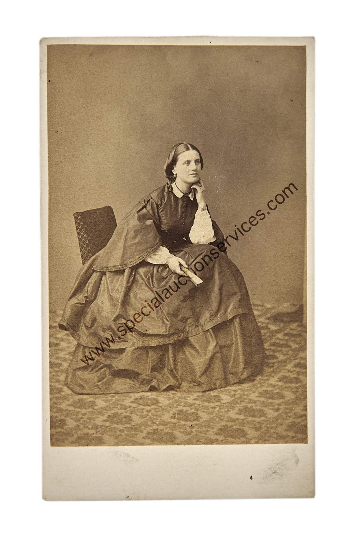 Cartes de Visite Portraits - Ladies, photographers including W Rowland Holyoake 'Studio For the