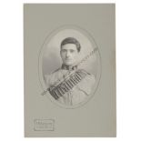 Cabinet Card Portraits - Various Subjects, sports and pastimes including riding, cricket, rinking (