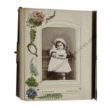 Carte de Visite Albums - Children, first album - in pram (1), pair of little girl, variation (2),