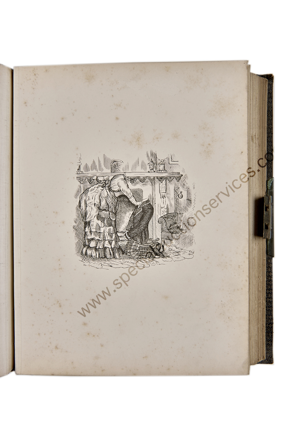 An unusual 19th Century Scrap Album with Pre-Printed Cartoons on Rural and Other Themes, quarto,