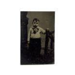 Tintypes, various sizes, stiles and gates as studio props, alone and in groups, F-G (10)