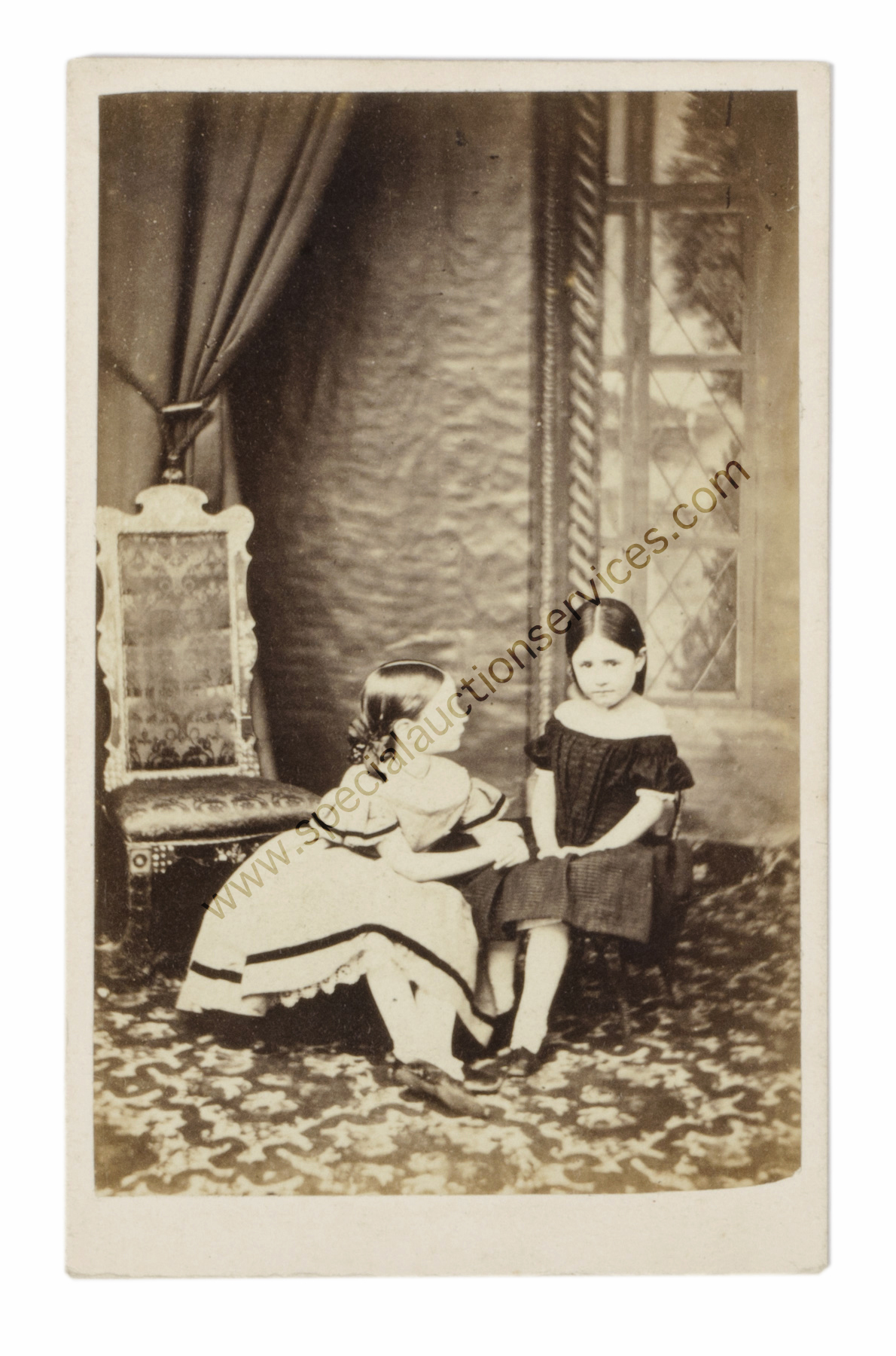 Cartes de Visite Portraits - Sisters, mainly UK photographers, mostly two sisters together, one of - Image 2 of 4