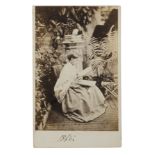 Cartes de Visite Portraits - Taken Outside, ladies, in gardens, orangeries, on Worcestershire