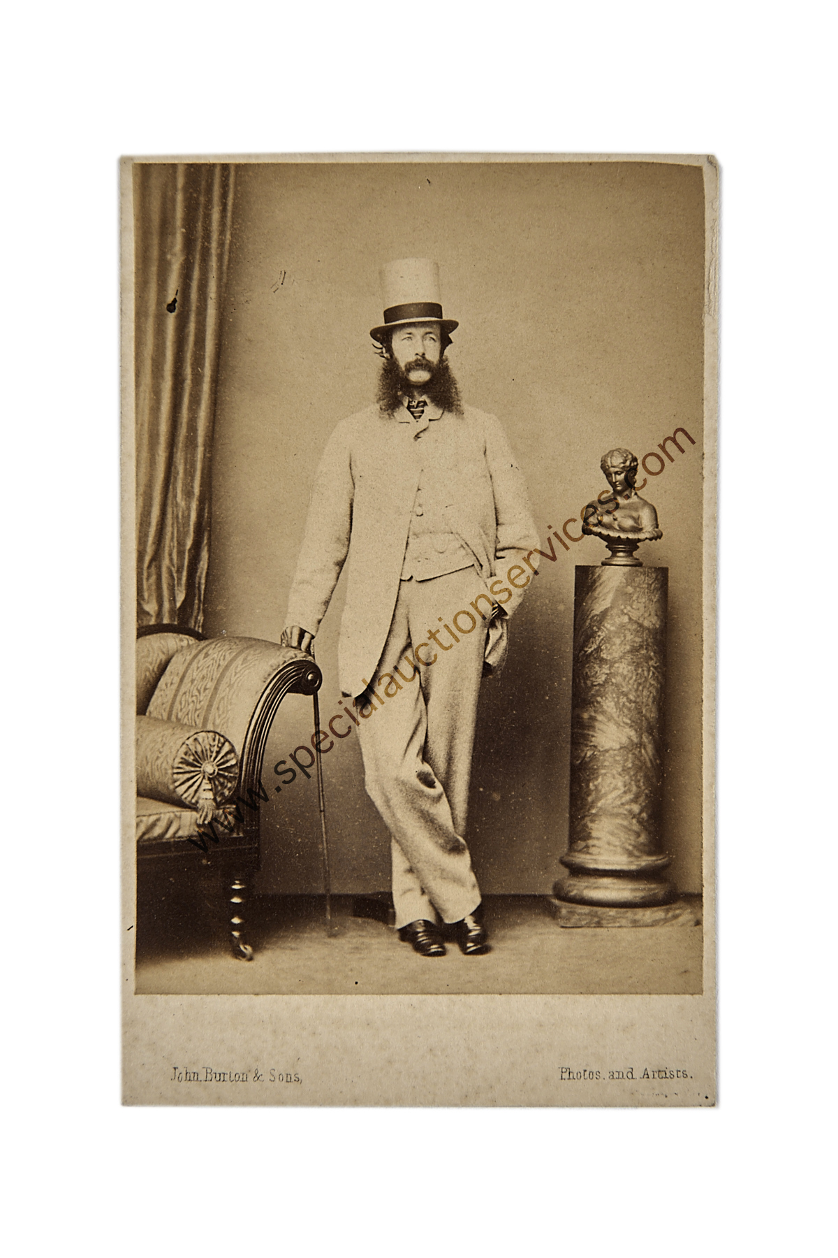 Cartes de Visite Portraits - Gentlemen, mainly UK photographers, albumen, 1860s, G-VG (50) - Image 3 of 3