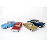 Hong Kong Plastic Friction Drive Cars, No.303 Vauxhall Viva, No.313 Ford Corsair, TAT No.702 Renault