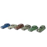 39 Series Dinky Toy Cars, 39e Chrysler Royal Sedan (2), first dark blue body, second dark green