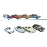 Corgi Toy Cars, 224 Bentley Continental, Rover 2000, Ford Consul Cortina Estate, Buick Riviera, Ford