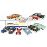 Hong Kong Dinky Toys 57/006 Rambler Classic, 57/002 Corvair Monza, 152 Rolls Royce Phantom, Simca 5,