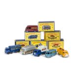 Matchbox Lesney 1-75 Series Commercial Vehicles, 74 Mobile Canteen, GPW, 10 Sugar Container, 34