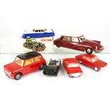 Hong Kong Plastic Cars, MIC 1930 Ford, in original box, loose large scale Citroen DS19, Mini, HK