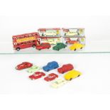 Tri-ang Minix Minic Motorway and other small vehicles, Minic Motorway red Double Deck Bus, Minx Cars