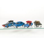 A Corgi Toys 202 Morris Cowley, blue body, flat spun hubs, 240 Ghia Fiat 600 Jolly, blue body, red