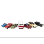 French Dinky Toy Cars & Commercials, 543 Renault Floride, 24l Vespa 400 2CV, 548 Fiat 1800, 24n