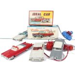 Hong Kong Plastic Remote Control Cars, Cragstan No.173 Dashboard Car Cadillac Convertible, red body,