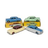 Dinky Toys 171 Hudson Commodore Sedan, light grey lower body, mid-blue upper body and hubs, highline