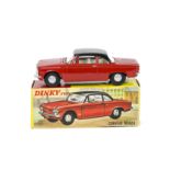 A Hong Kong Dinky Toys 57/002 Corvair Monza, red body, white interior, black roof, spun hubs, in