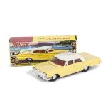 A Hong Kong Dinky Toys 57/003 Chevrolet Impala, pale yellow body, white roof, red interior, spun