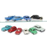 Norev 1/43 Plastic Cars, including No.16 Porsche Carrera, No.43 Ford Taunus, Vespa 400, No.61 Fiat